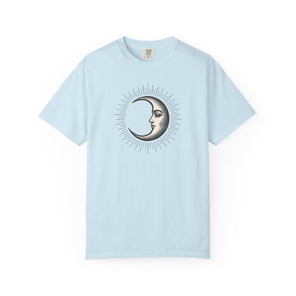 Radiant Crescent Moon with Face T-shirt