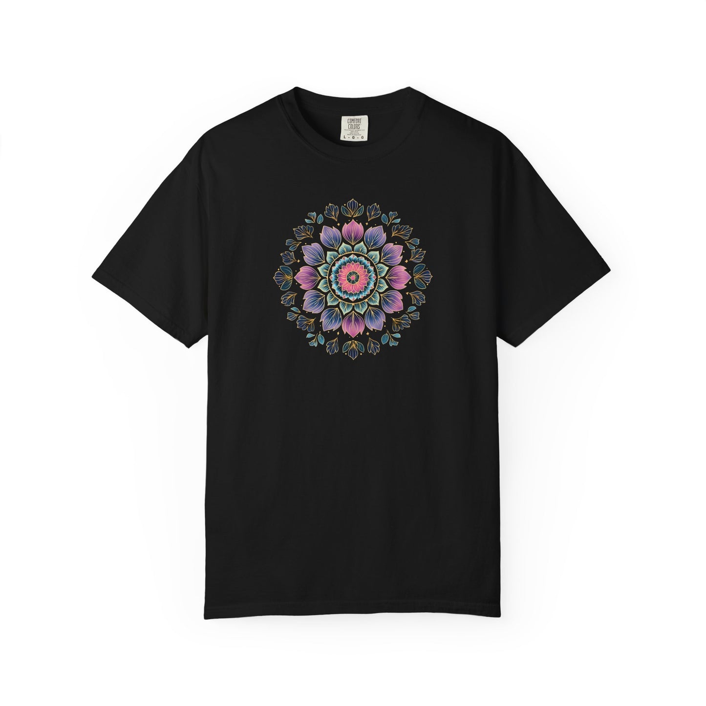 Pink and Purple Leaf Mandala T-shirt