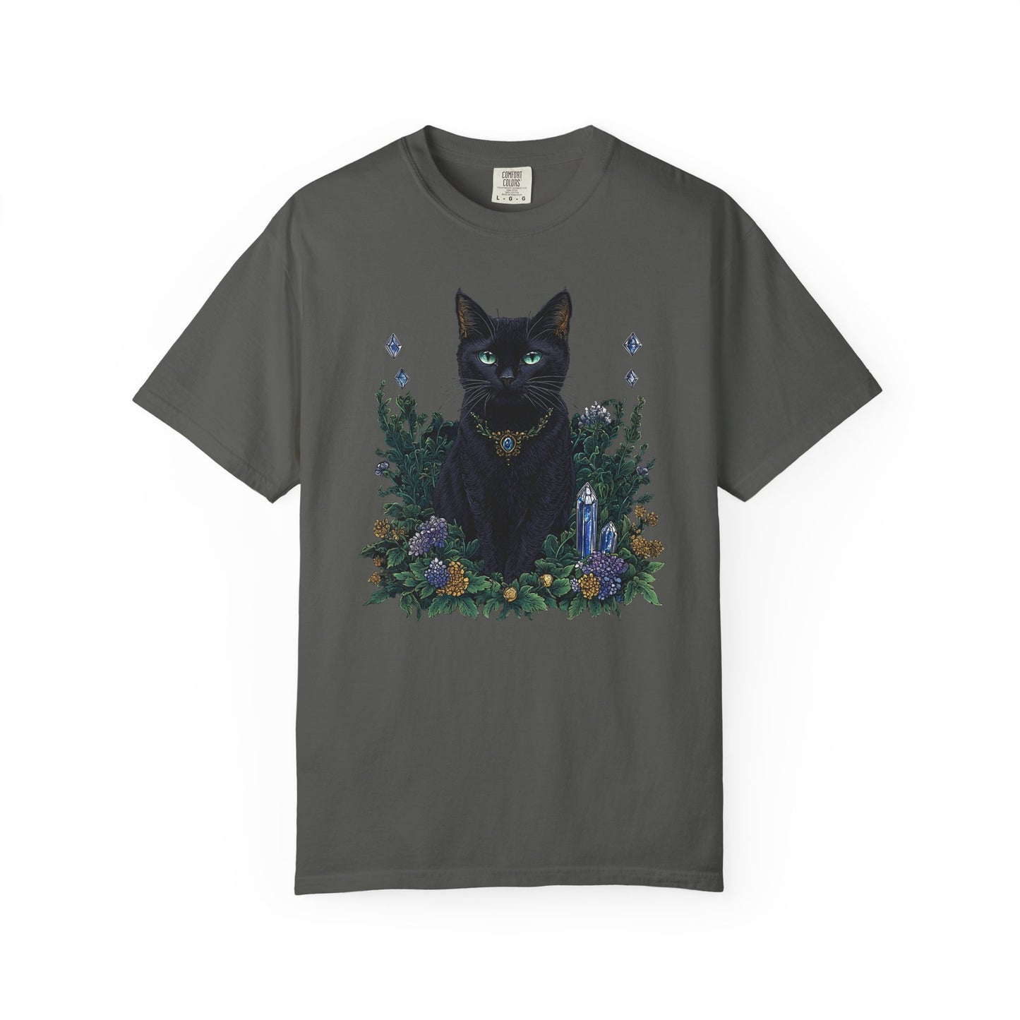 Black Cat with Crystals T-shirt