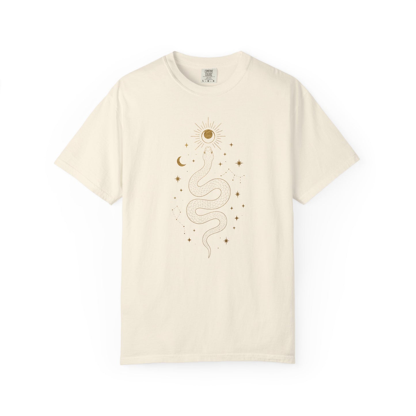 Gold Snake With Stars T-shirt