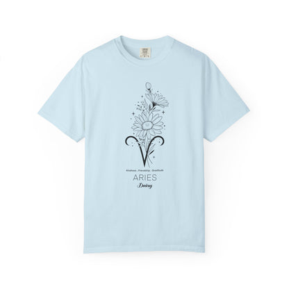 Aries Flower Zodiac Sign T-shirt