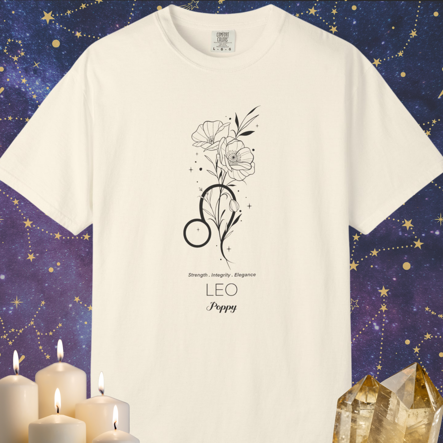Leo Flower Zodiac Sign T-shirt