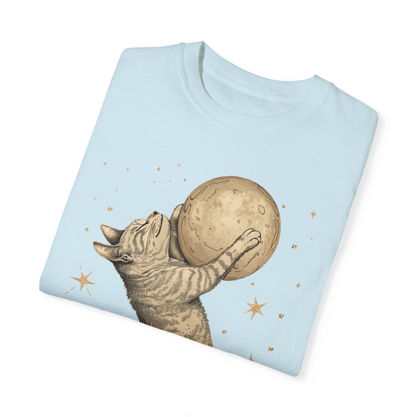 Cat Hugging The Moon T-shirt