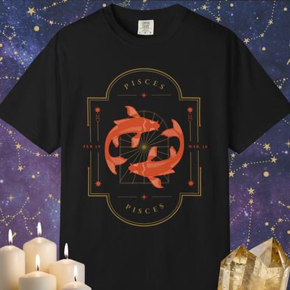 Pisces Modern Minimalist Zodiac Sign T-shirt