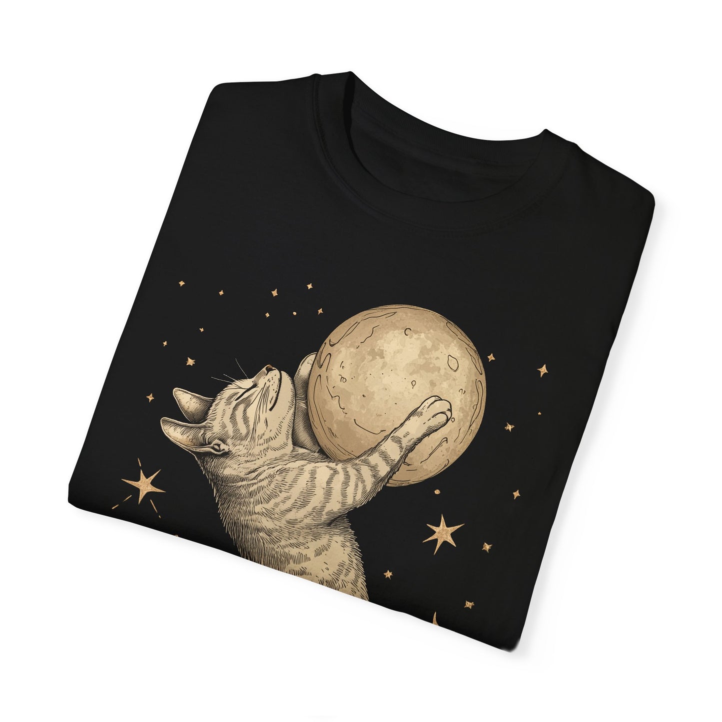 Cat Hugging The Moon T-shirt