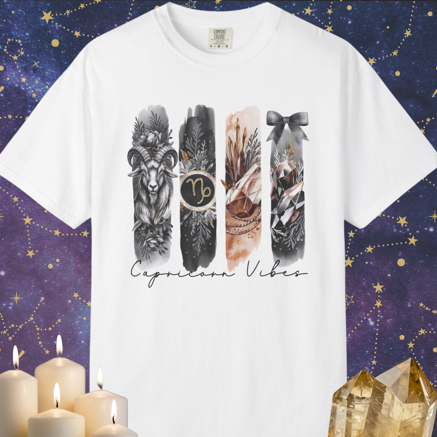 Capricorn Boho Watercolor Zodiac Sign T-shirt