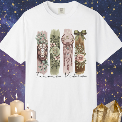 Taurus Boho Watercolor Zodiac Sign T-shirt