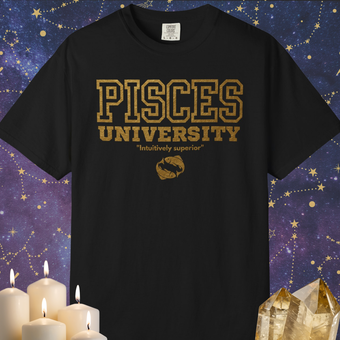 Pisces University Zodiac Sign T-shirt