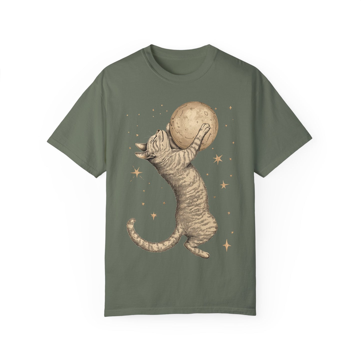 Cat Hugging The Moon T-shirt